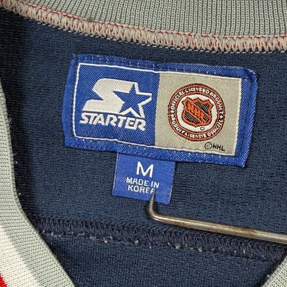 Vintage NY Rangers Liberty Jersey Starter Navy Red NHL Hockey Size M Medium - Picture 9 of 10